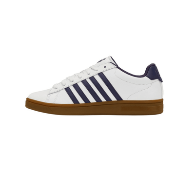 K - Swiss Court Tiebreak II Men's Bright White/Naval Academy/Gum 04413 - 140 - M 5