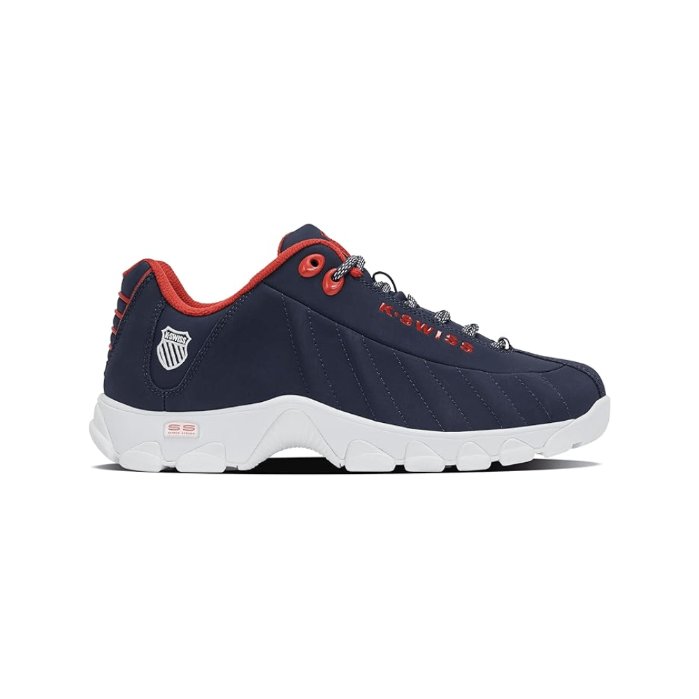 K - Swiss Men's ST 329 CMF Leather Sneaker Navaca/MSRed/WT 1