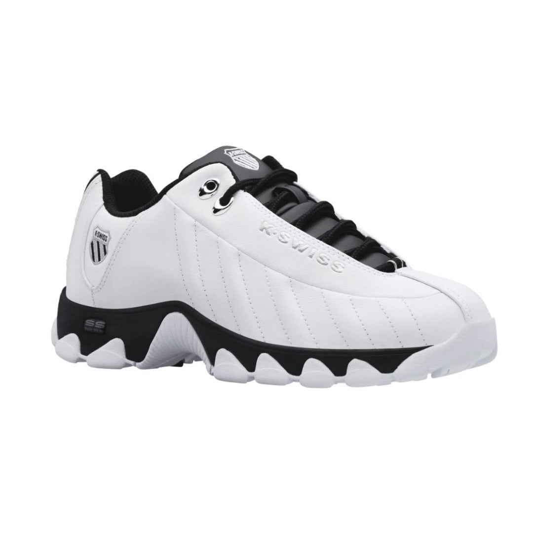 K - Swiss ST329 CMF White Black 03426 - 102 Leather Men's Wide Shoes 7