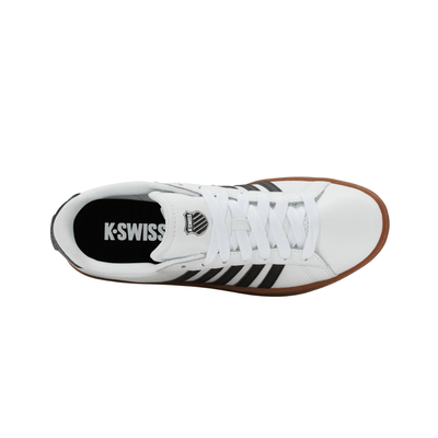 K - Swiss Women's Court Tiebreak II Leather Shoes - WHITE/BLACK/GUM 6