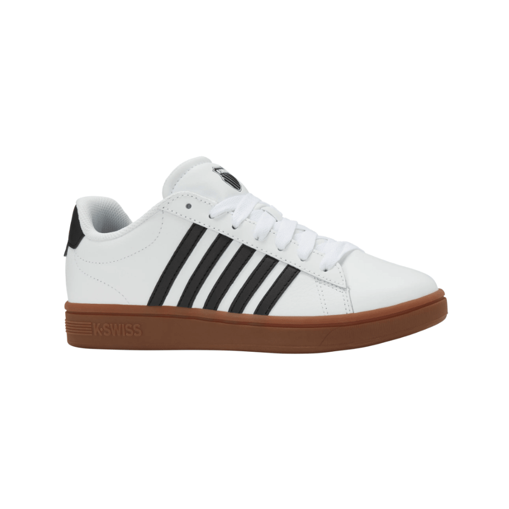 K - Swiss Women's Court Tiebreak II Leather Shoes - WHITE/BLACK/GUM 2