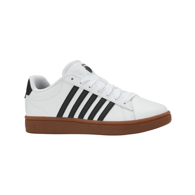 K - Swiss Women's Court Tiebreak II Leather Shoes - WHITE/BLACK/GUM 2