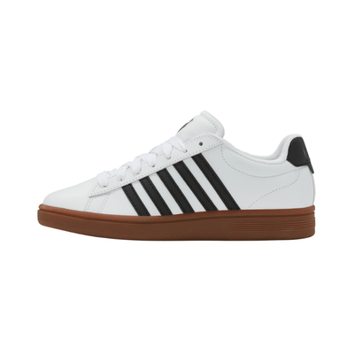 K - Swiss Women's Court Tiebreak II Leather Shoes - WHITE/BLACK/GUM 3