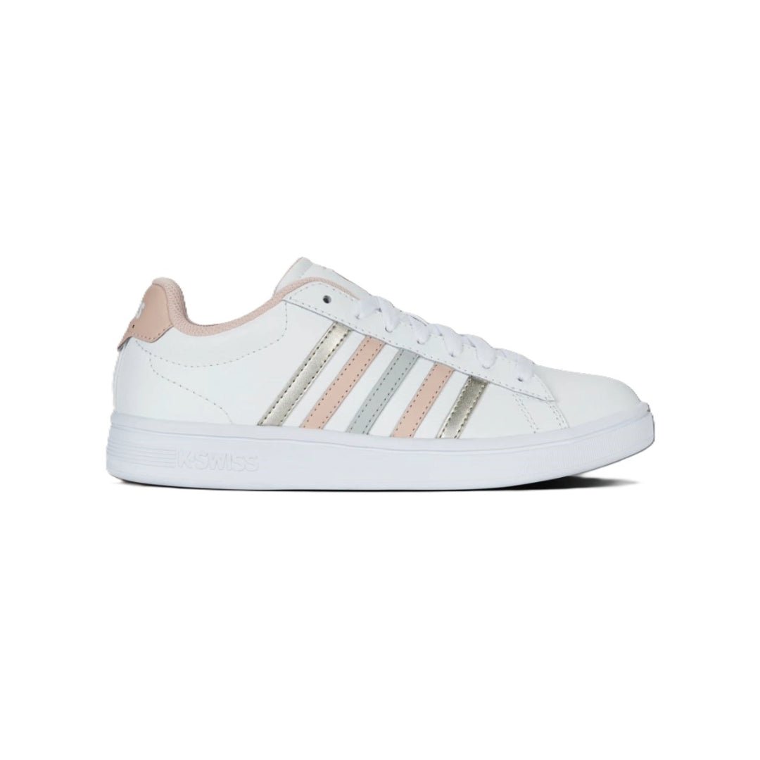 K-Swiss Women's Court Tiebreak II White / Cameo Rose / White Sneaker 1