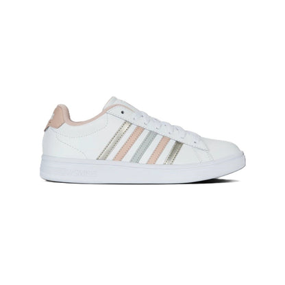 K-Swiss Women's Court Tiebreak II White / Cameo Rose / White Sneaker 1