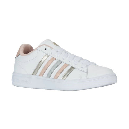 K-Swiss Women's Court Tiebreak II White / Cameo Rose / White Sneaker 7