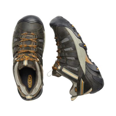 Keen Men's Voyageur All Terrain performance Hiking Shoes - Black Olive / Inca Gold 6