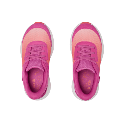 Kizik Kid's Athens 2 Hand's Free Girls Sneaker Fiery Coral/Rose Violet 6