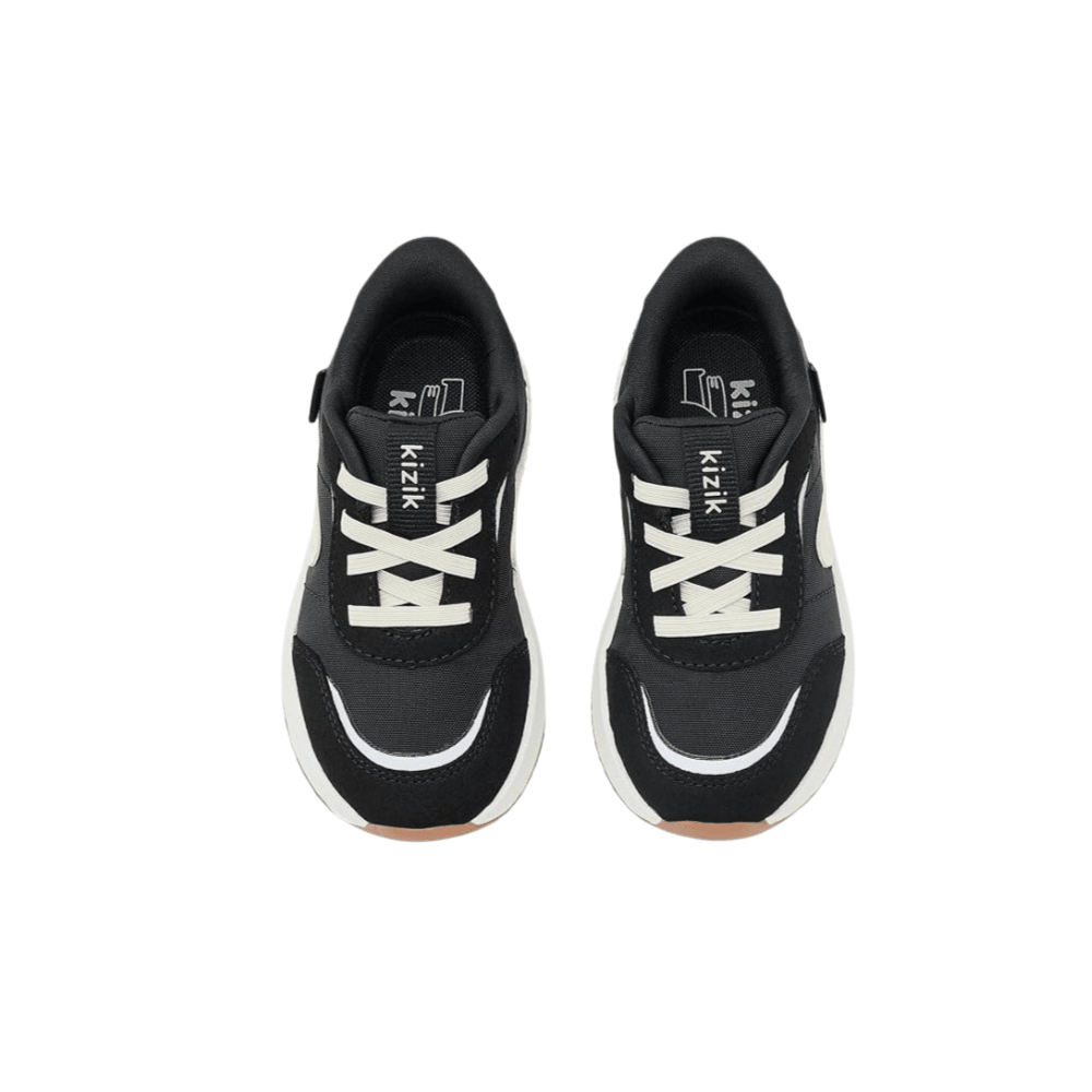 Kizik Kids' Orlando Hands-Free Athletic Sneakers - Black/White 8