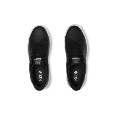 Kizik Men's Vegas 2 – Hands - Free Leather Sneakers - Black White 6