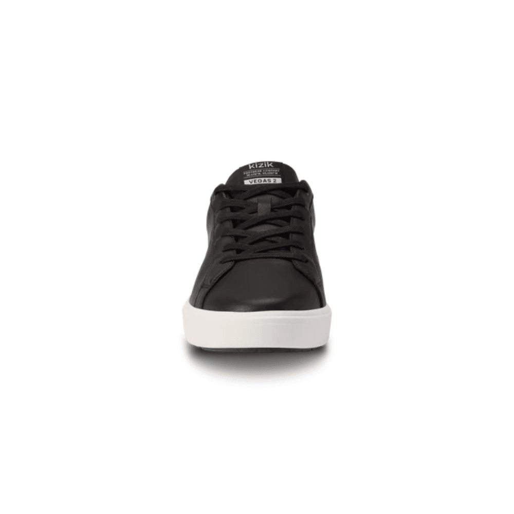 Kizik Men's Vegas 2 – Hands - Free Leather Sneakers - Black White 8