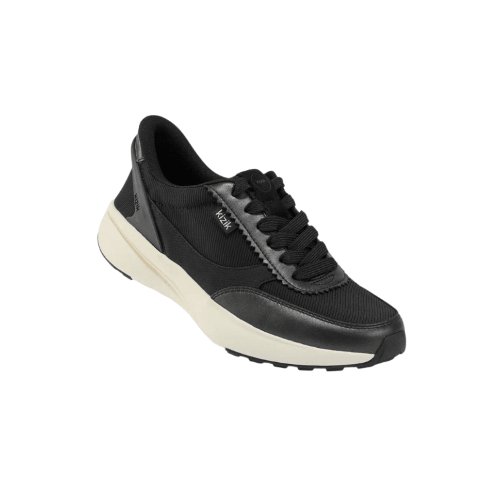 Kizik Paris Women's Hands - Free Breathable Sneaker - Black / Pristine 4