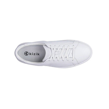 Kizik Vegas Ivory White Hands - Free Leather Unisex Sneakers 4
