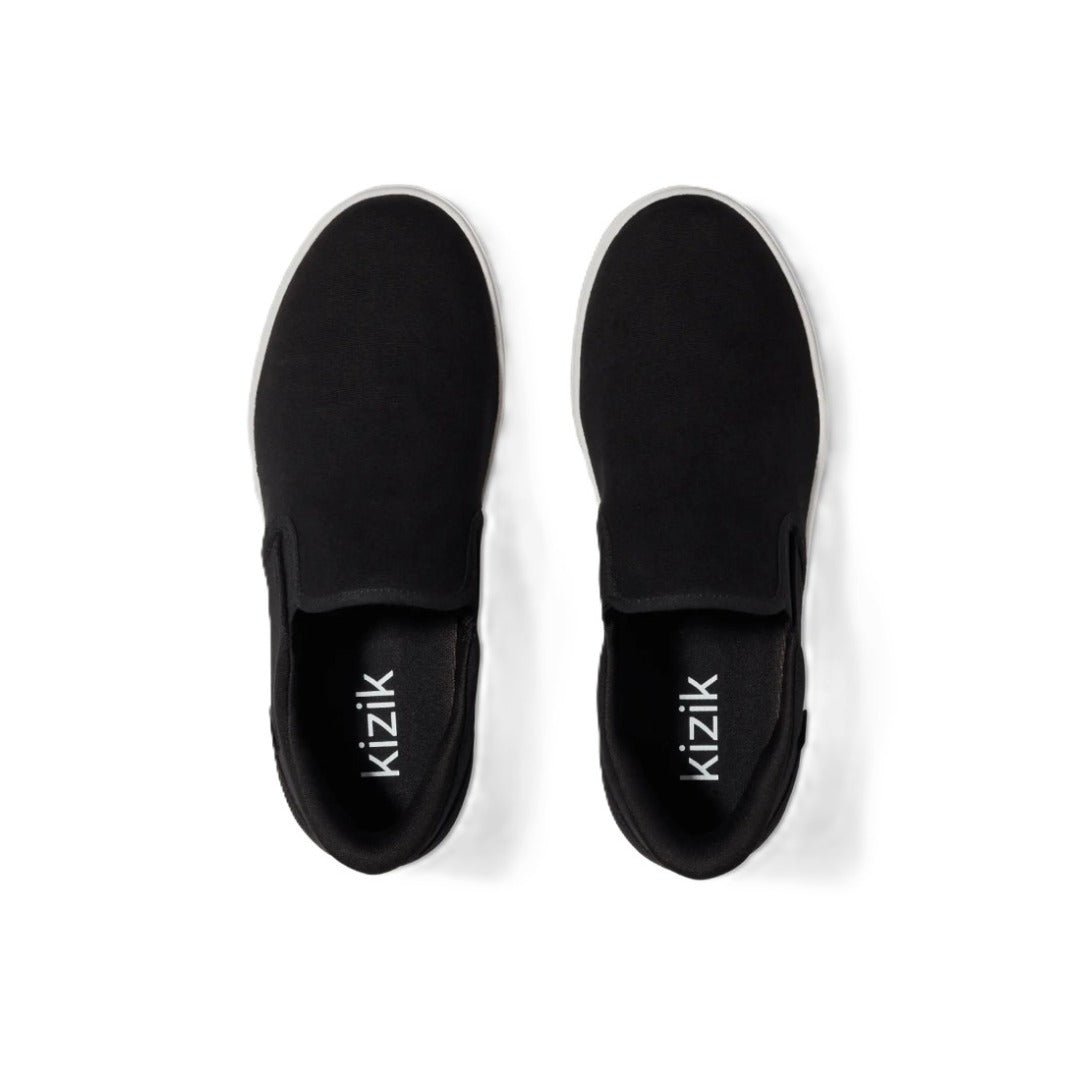 Kizik Venice Black Canvas Hands - Free Unisex Sneakers | Slip - On Shoes 2