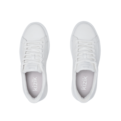 Kizik Women’s Vegas 2 – Hands - Free Leather Sneakers - Bright White 3