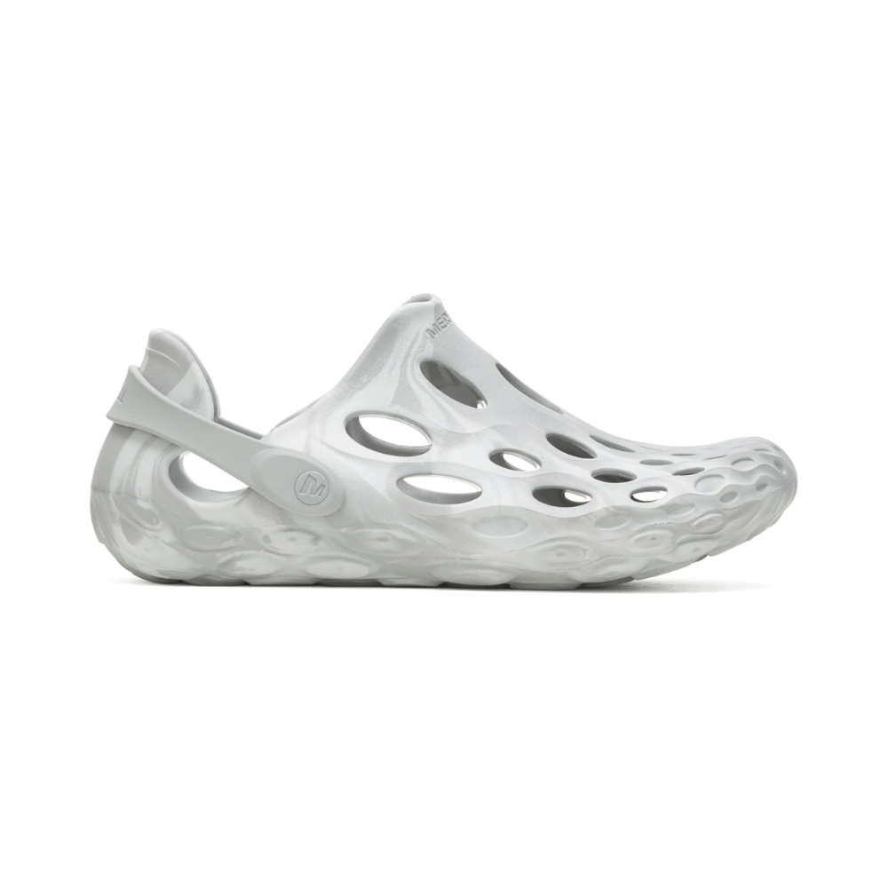 Merrell Hydro Moc slip-on shoe in Paloma color with lightweight EVA foam upper, translucent heel strap, and water-friendly.