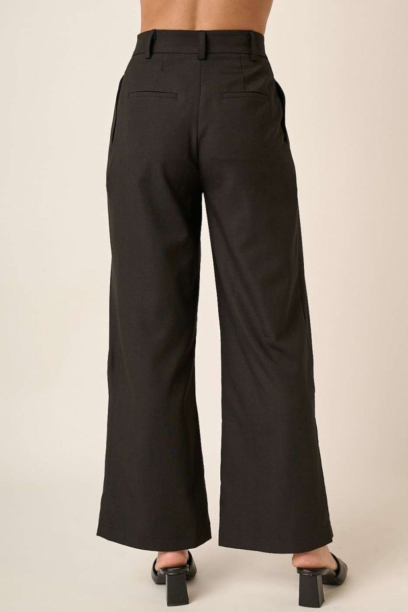 Mittoshop Deep Pleated High Waisted Wide Leg Pants - Trendsi