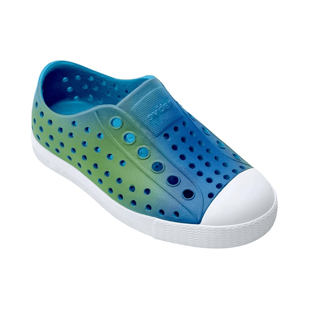 Native Shoes Jefferson Print Child Aquarius Blue/Shell White/Hilly Uv Blur 2