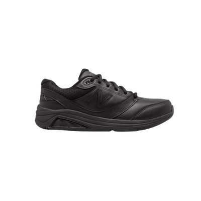 New Balance Women's 928v3 Leather Walking Shoes - Black/Black 1