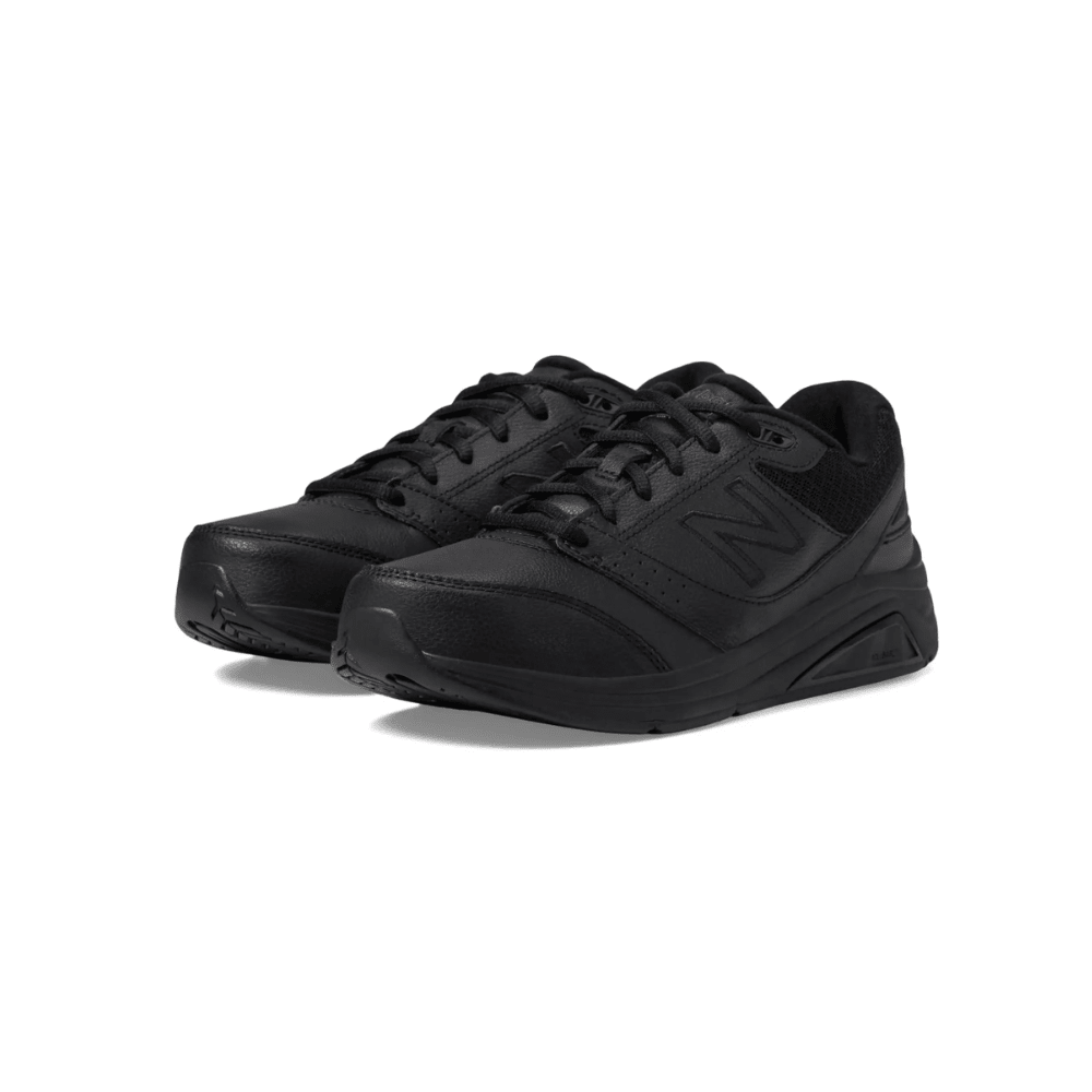 New Balance Women's 928v3 Leather Walking Shoes - Black/Black 4