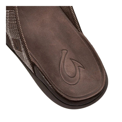 Olukai Men's Tuahine Waterproof Leather Sandals Dark Wood 3