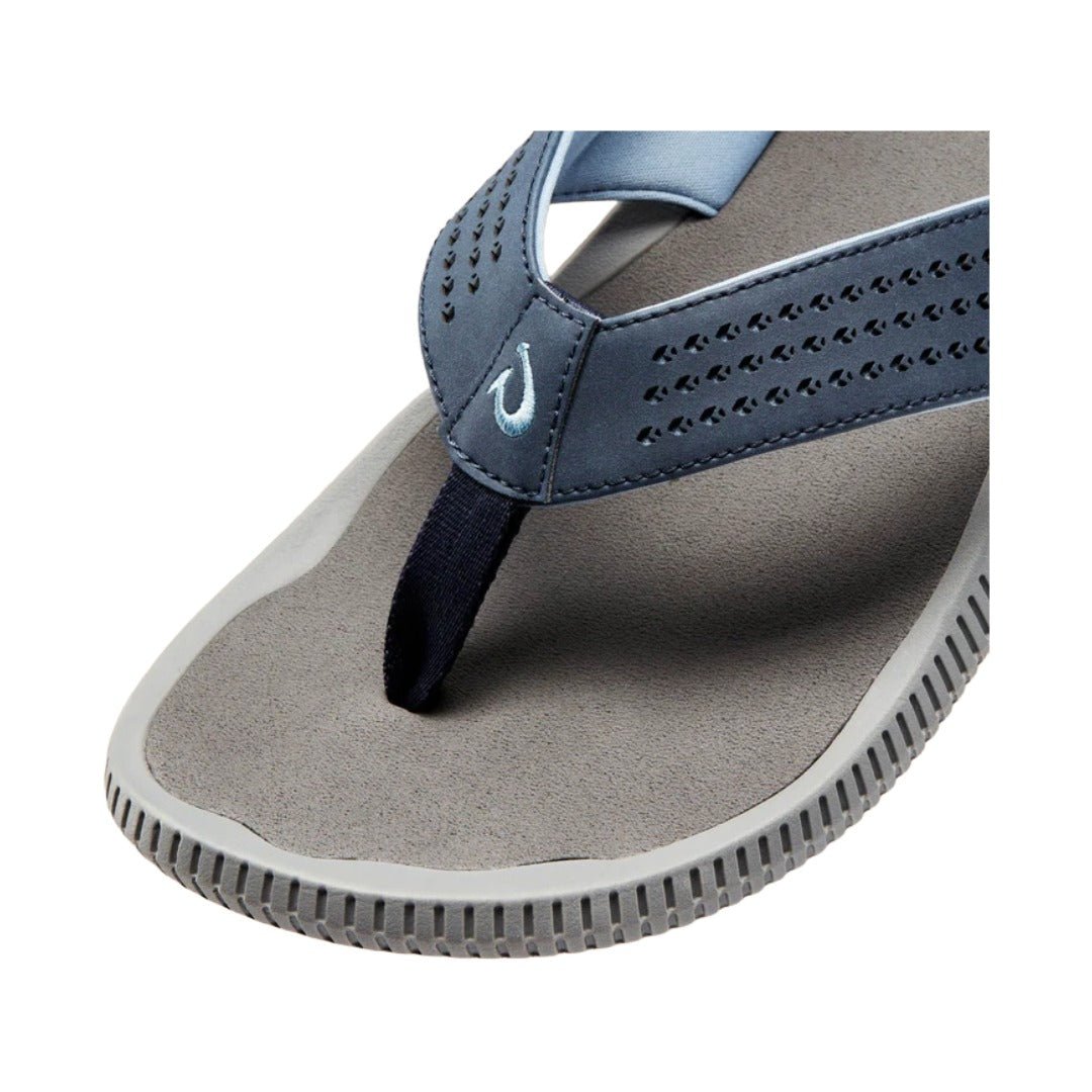 Olukai Men's Ulele Water-Ready Beach Sandals Blue Depth / Charcoal 5