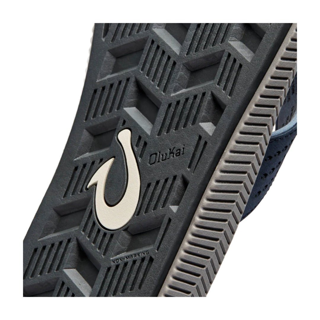 Olukai Men's Ulele Water-Ready Beach Sandals Blue Depth / Charcoal 6