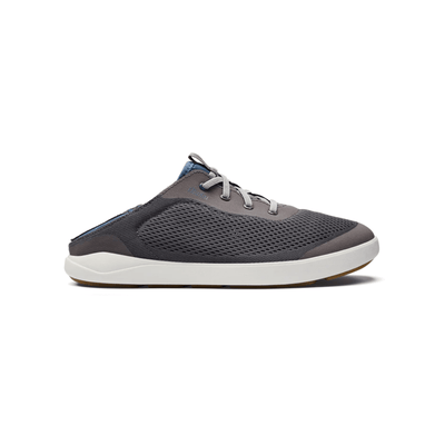 Olukai Moku Pae Men’s Breathable Boat Shoes - Pavement / Vintage Blue 2
