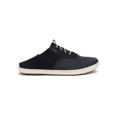Olukai Nohea Moku Men’s No Tie Boat Breathable Shoes - Black 3