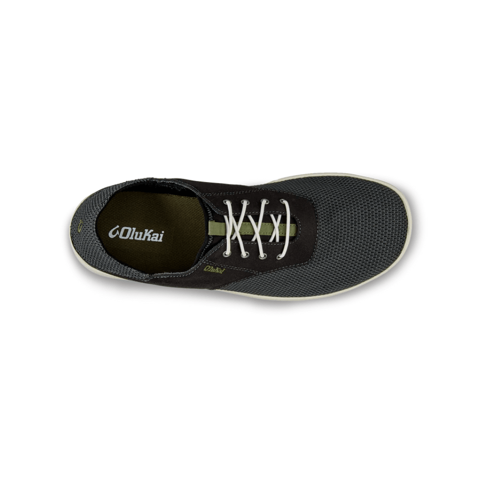 Olukai Nohea Moku Men’s No Tie Boat Breathable Shoes - Black 2