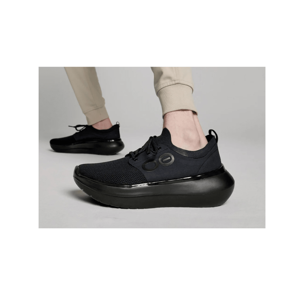OOFOS Men's OOmy Stride Active Recovery Sneakers - Black 10