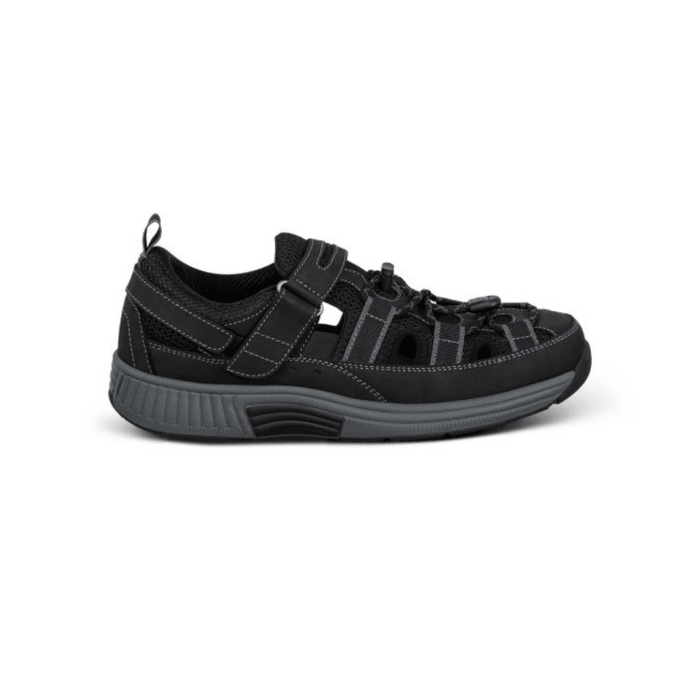 Orthofeet Clearwater Men's Fisherman Sandals Black 1