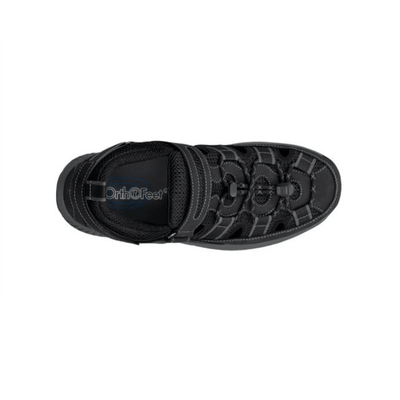 Orthofeet Clearwater Men's Fisherman Sandals Black 4