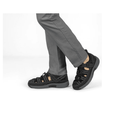 Orthofeet Clearwater Men's Fisherman Sandals Black 5