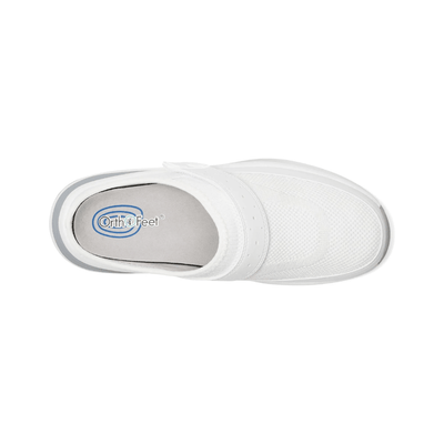 Orthofeet Iris Women's Orthopedic Clog White Slip On Comfort Shoes 6