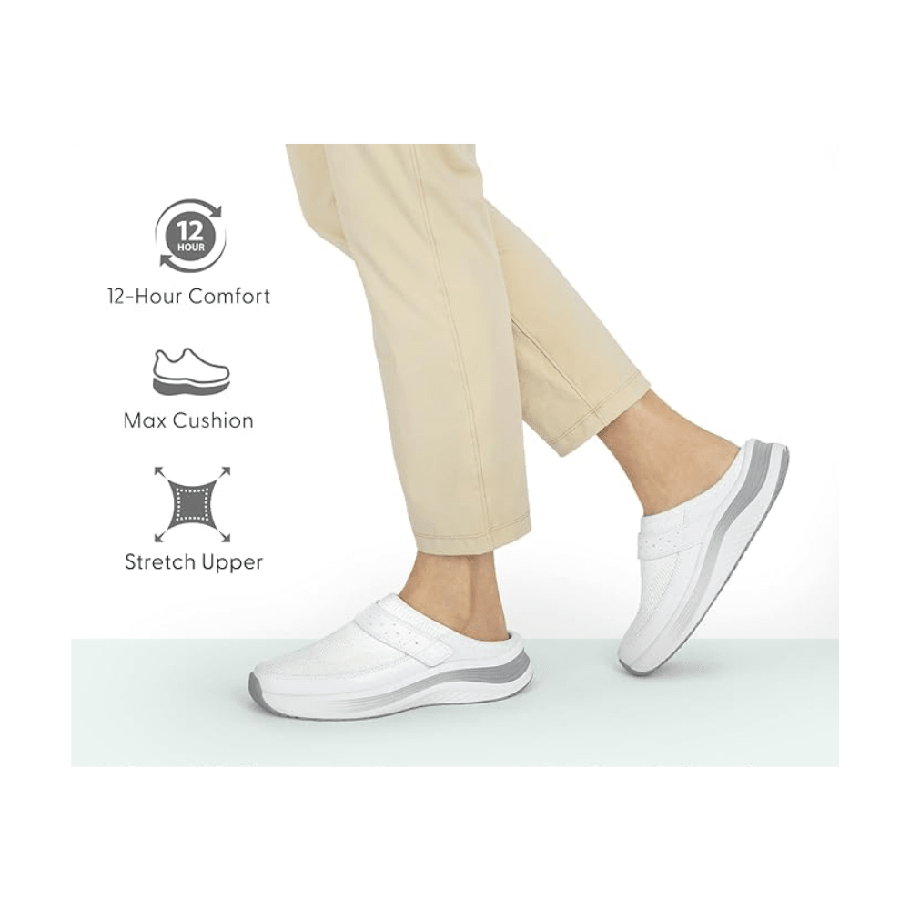 Orthofeet Iris Women's Orthopedic Clog White Slip On Comfort Shoes 8