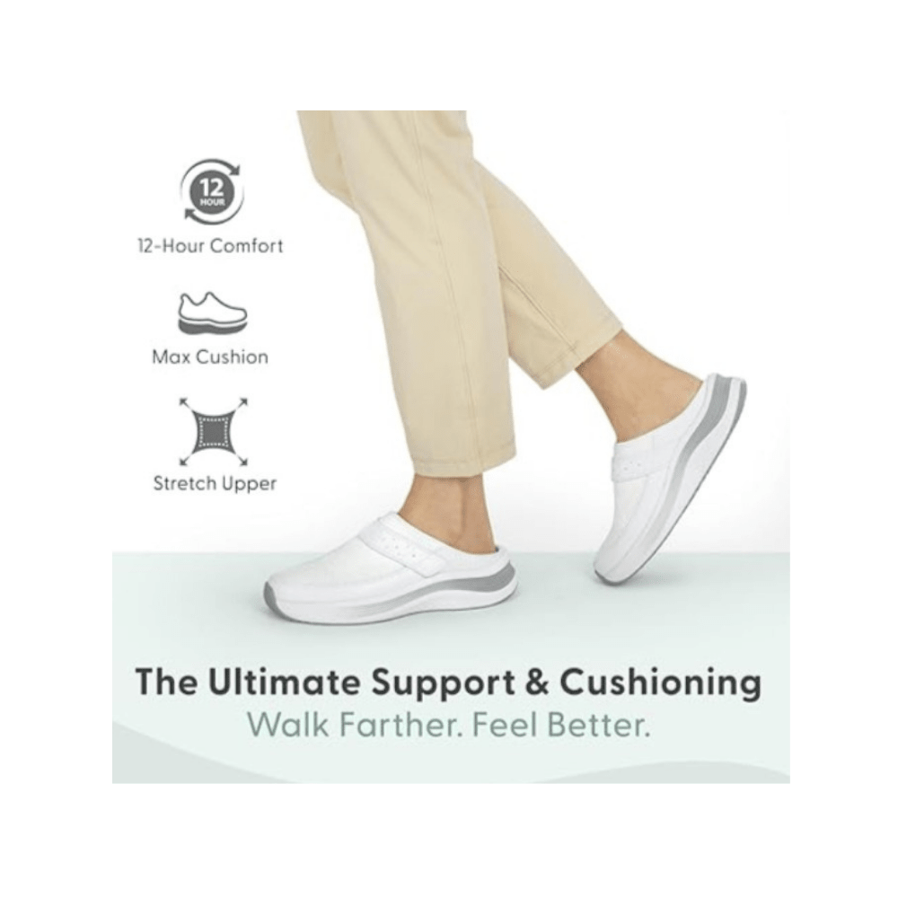 Orthofeet Iris Women’s Orthopedic Comfort Clogs - White 3