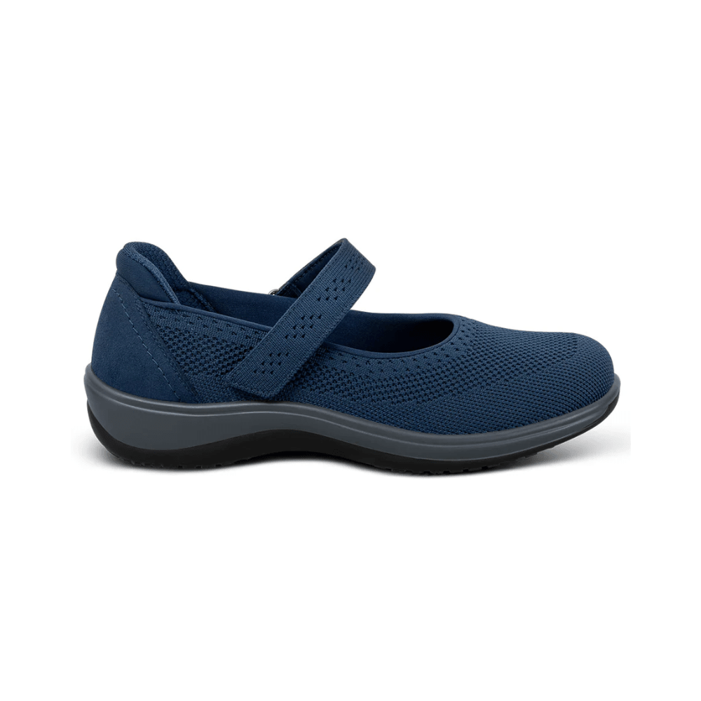 Orthofeet Jessa Women Knit Mary Jane - Navy 1