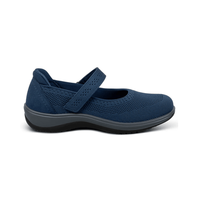 Orthofeet Jessa Women Knit Mary Jane - Navy 1