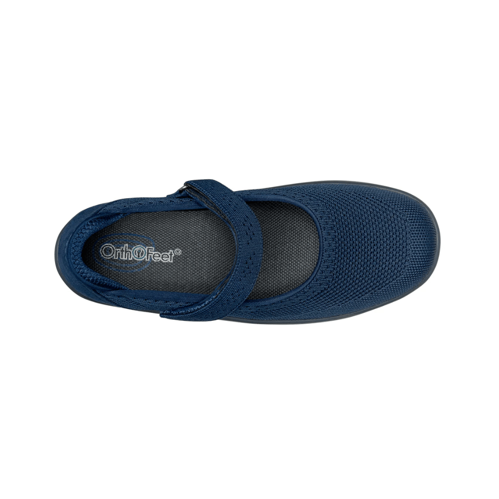 Orthofeet Jessa Women Knit Mary Jane - Navy 3