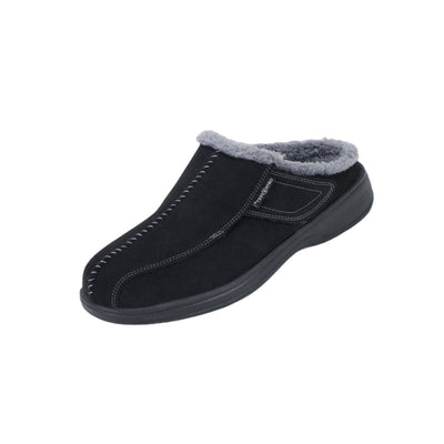 Orthofeet Men’s Asheville Custom Orthotic Compatible Slippers – Black 5