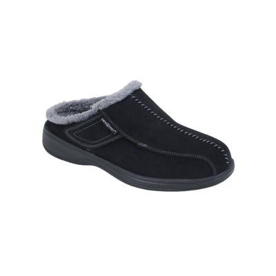 Orthofeet Men’s Asheville Custom Orthotic Compatible Slippers – Black 2