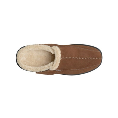 Orthofeet Men’s Asheville Orthopedic Leather Slippers – Brown 2