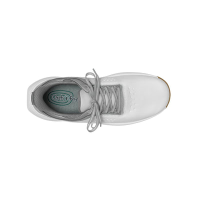 Orthofeet Men's Birdie Hands-Free Water-Repellent Golf Shoes - White 2