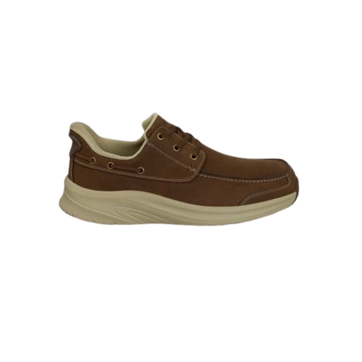 Orthofeet Men's Commander - Hands-Free Boat Shoe - Brown 1