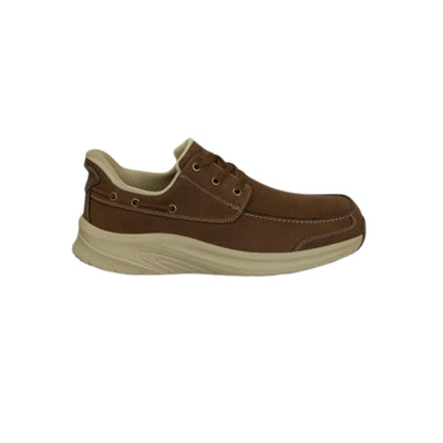 Orthofeet Men's Commander - Hands-Free Boat Shoe - Brown 1