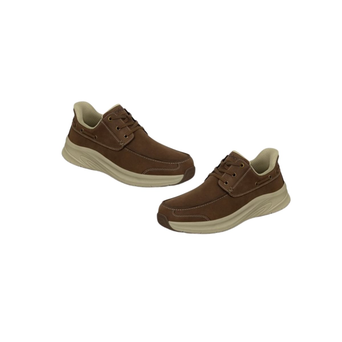 Orthofeet Men's Commander - Hands-Free Boat Shoe - Brown 7