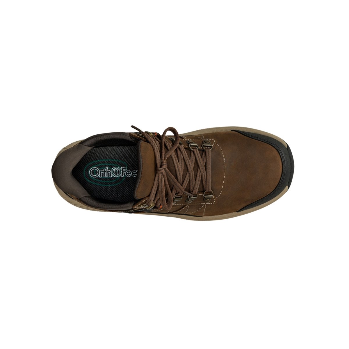 Orthofeet Men's Dalton Hands-Free Waterproof Hiking Boot – Brown 6