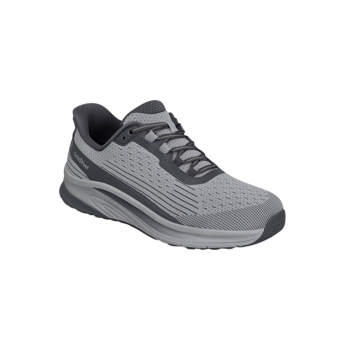 Orthofeet Men's Dash Hands-Free Slip-On Sneakers – Gray 3