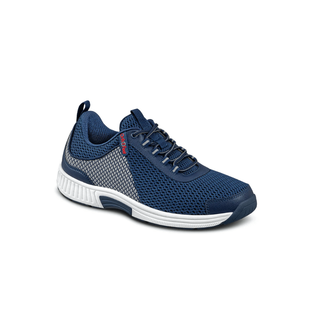 Orthofeet Men's Edgewater Comfortable and Supportive Sneaker - Blue 1